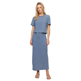 Women's Gail Jersey Denim Midi Skirt