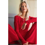 Z Supply 02. WOMENS APPAREL - WOMENS PANTS - WOMENS PANTS LOUNGE Women's Luxe Pointelle Pant FVR FESTIVE RED