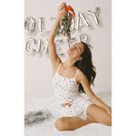 Z Supply 02. WOMENS APPAREL - WOMENS SS SHIRTS - WOMENS SS LOUNGE Women's Cameron Holly Pointelle Cami WHT WHITE