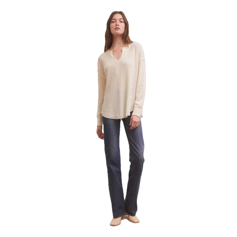 Z Supply Women's Driftwood Thermal Long Sleeve Top