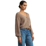 Z Supply 02. WOMENS APPAREL - WOMENS HOODIES|SWEATERS - WOMENS PO SWEATERS Women's Sadira Fluffy Cardigan MNL MOONLIGHT