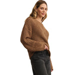 Z Supply 02. WOMENS APPAREL - WOMENS HOODIES|SWEATERS - WOMENS PO SWEATERS Women's Tiger's Eye Sweater CON COCONUT