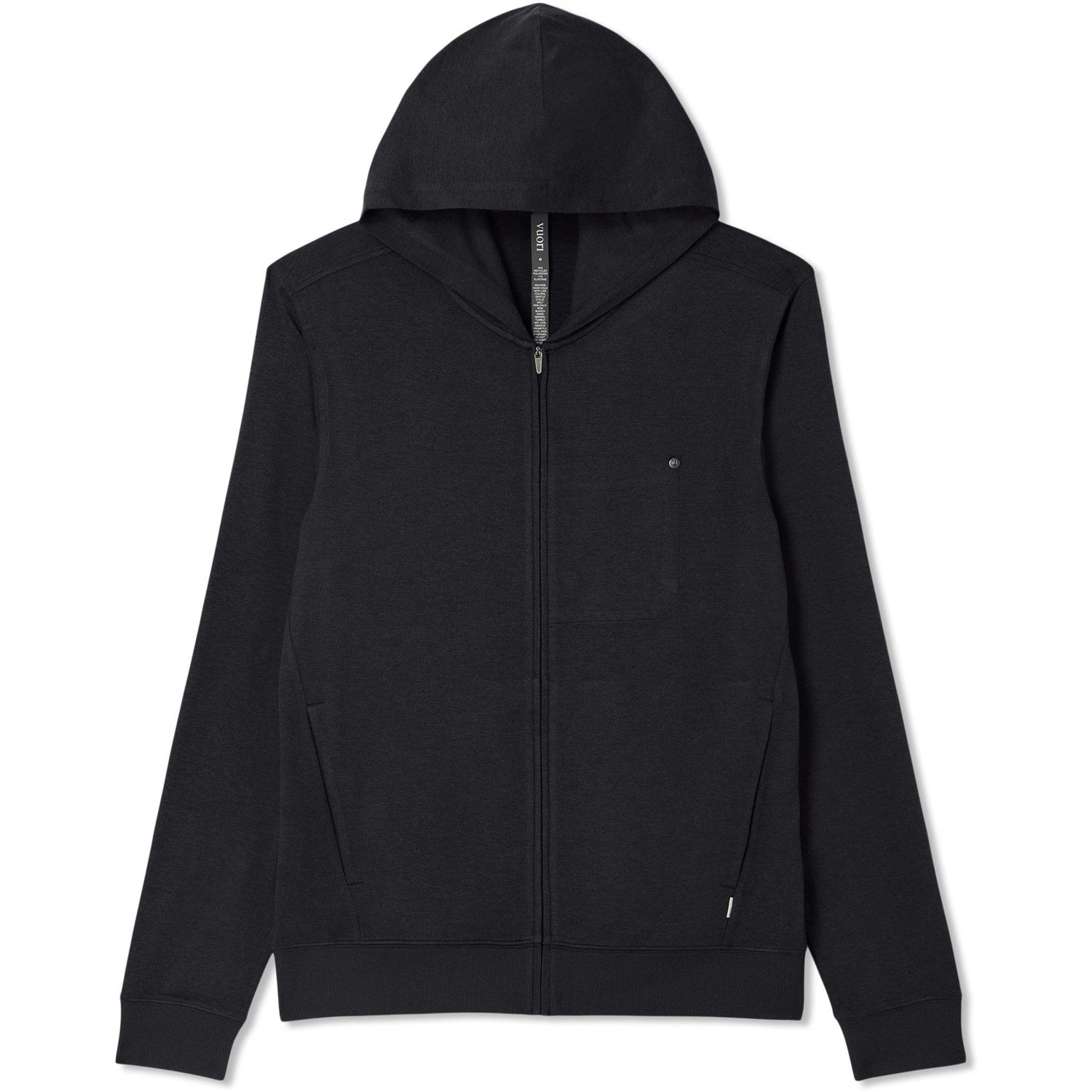 Vuori 01. MENS APPAREL - MENS HOODIES|SWEATERS - MENS PO HOODY Men's Ponto Full Zip Hoodie HBK BLACK HEATHER