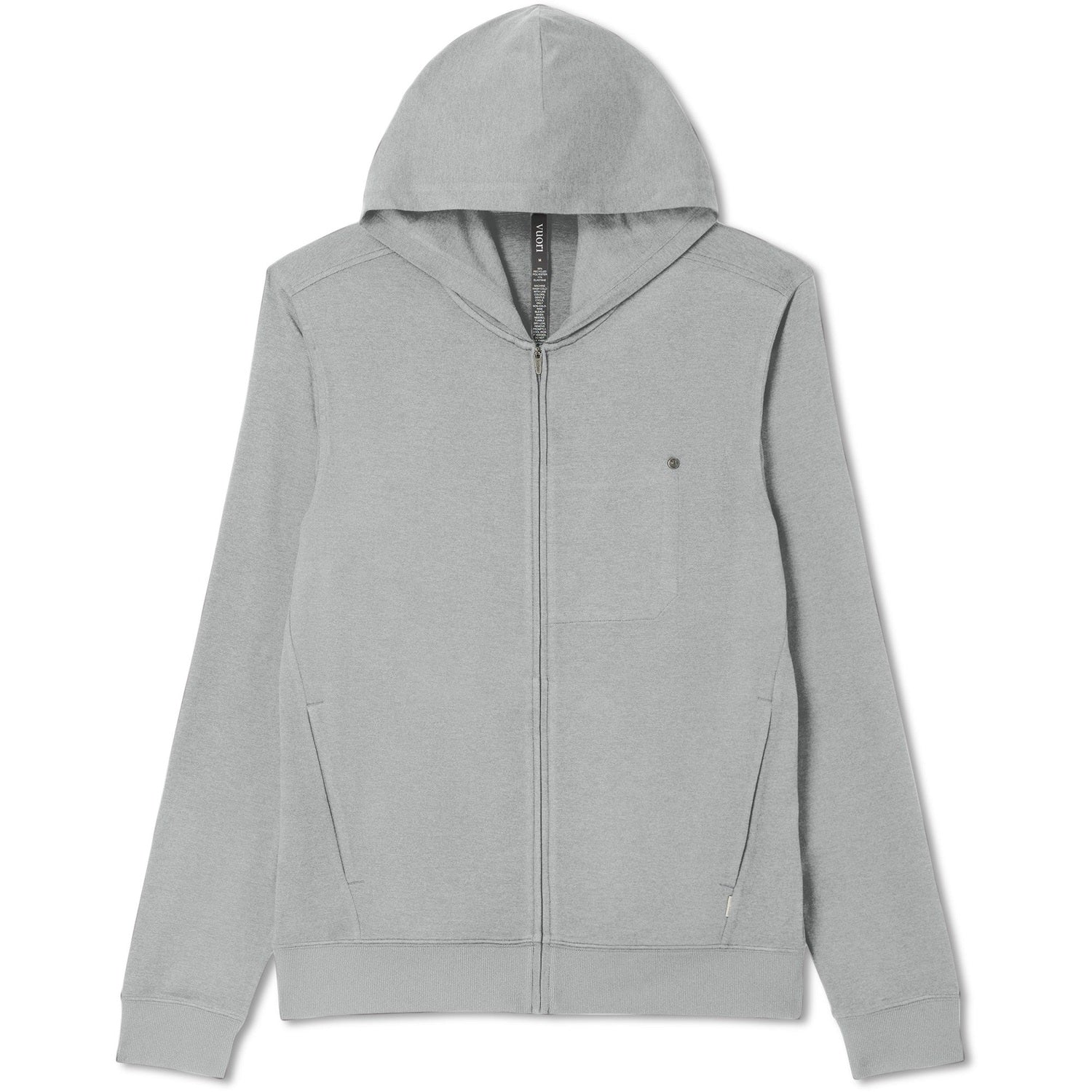 Vuori 01. MENS APPAREL - MENS HOODIES|SWEATERS - MENS PO HOODY Men's Ponto Full Zip Hoodie HDF DRIFTWOOD HEATHER