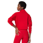 SPANX 02. WOMENS APPAREL - WOMENS HOODIES|SWEATERS - WOMENS PO Q ZIP Women's AirEssentials Half Zip SPANX RED