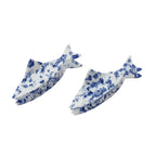 Women’s Adorro Coastal Blue Floral Fish Claw Clip