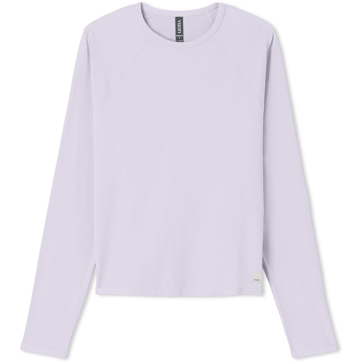 Vuori 02. WOMENS APPAREL - WOMENS LS SHIRTS - WOMENS LS CASUAL Women's Long Sleeve Pose Crew LVI LAVENDER ICE