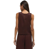 Z Supply 02. WOMENS APPAREL - WOMENS SS SHIRTS - WOMENS TANK CASUAL Women's Sloane Linen Top CLC CHOCOLATE CHERRY