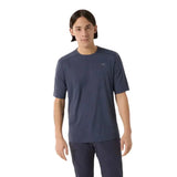 Arc'teryx 01. MENS APPAREL - MENS SS SHIRTS - MENS SS ACTIVE Men's Cormac Crew Short Sleeve BLACK SAPPHIRE HEATHER