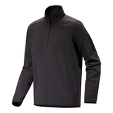 Arc'teryx 01. MENS APPAREL - MENS HOODIES|SWEATERS - MENS PO Q ZIP Men's Covert 1/2 Zip Neck 018169 BLACK HEATHER II