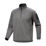 Arc'teryx 01. MENS APPAREL - MENS HOODIES|SWEATERS - MENS PO Q ZIP Men's Covert 1/2 Zip Neck 021529 VOID HEATHER | GRAPHITE