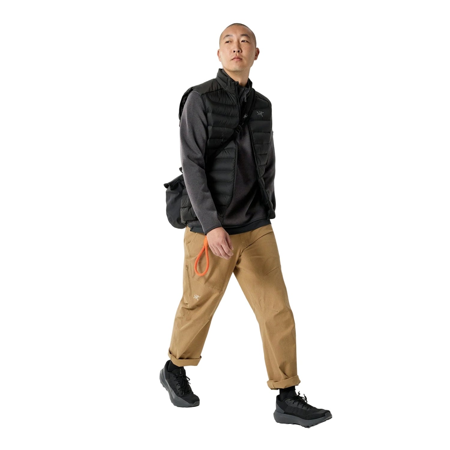 Arc'teryx 01. MENS APPAREL - MENS HOODIES|SWEATERS - MENS PO Q ZIP Men's Covert 1/2 Zip Neck BLACK HEATHER II