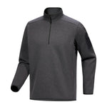 Arc'teryx 01. MENS APPAREL - MENS HOODIES|SWEATERS - MENS PO Q ZIP Men's Covert 1/2 Zip Neck BLACK HEATHER II