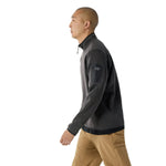 Arc'teryx 01. MENS APPAREL - MENS HOODIES|SWEATERS - MENS PO Q ZIP Men's Covert 1/2 Zip Neck BLACK HEATHER II