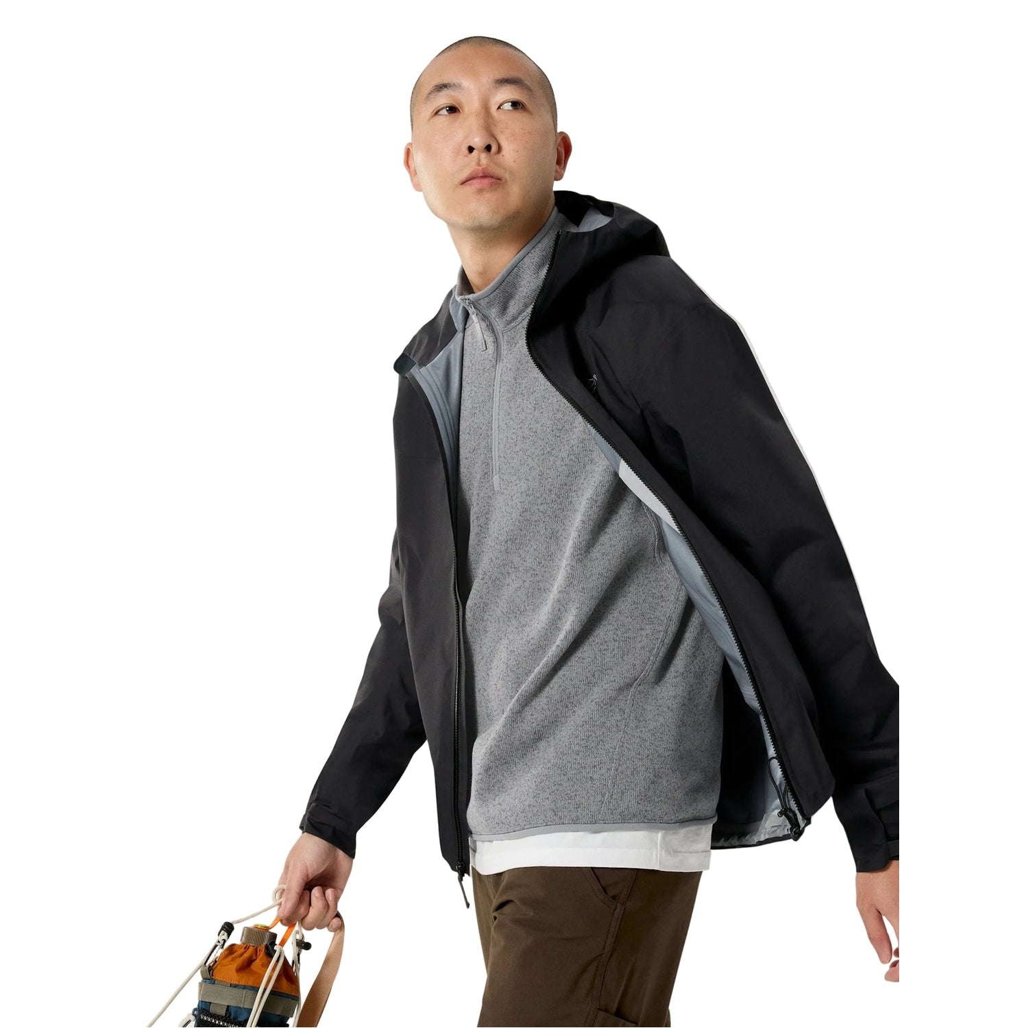 Arc'teryx 01. MENS APPAREL - MENS HOODIES|SWEATERS - MENS PO Q ZIP Men's Covert 1/2 Zip Neck CLOUD HEATHER | VOID