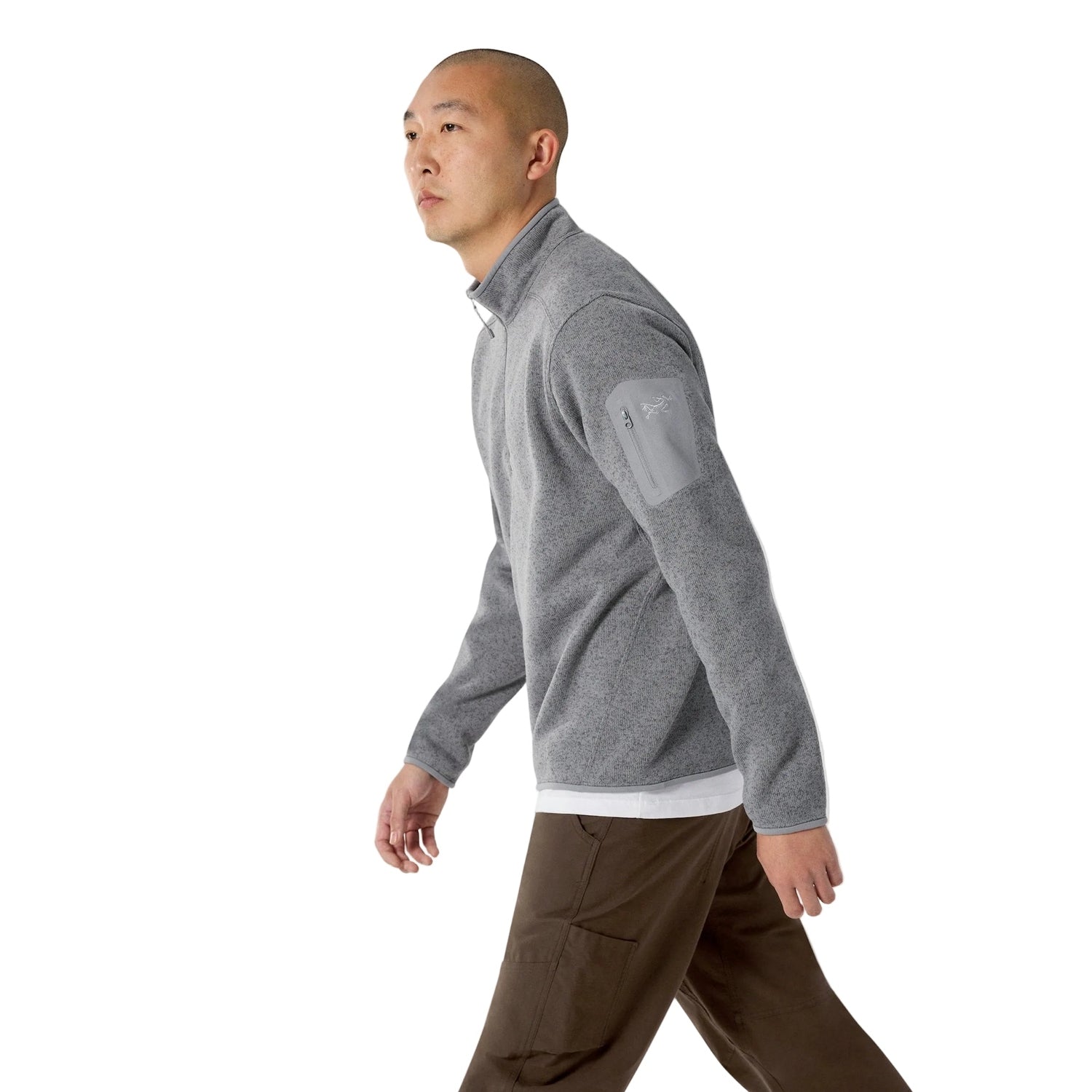 Arc'teryx 01. MENS APPAREL - MENS HOODIES|SWEATERS - MENS PO Q ZIP Men's Covert 1/2 Zip Neck CLOUD HEATHER | VOID