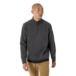 Arc'teryx 01. MENS APPAREL - MENS HOODIES|SWEATERS - MENS PO Q ZIP Men's Covert 1/2 Zip Neck BLACK HEATHER II