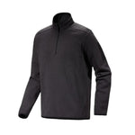 Arc'teryx 01. MENS APPAREL - MENS HOODIES|SWEATERS - MENS PO Q ZIP Men's Covert 1/2 Zip Neck 18169 BLACK HEATHER II