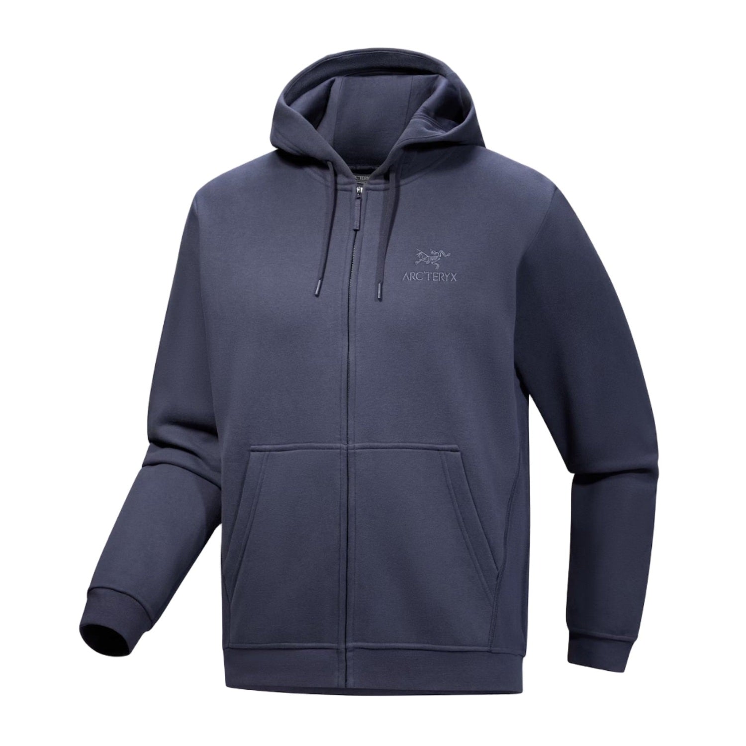 Arc'teryx 01. MENS APPAREL - MENS JACKETS - MENS JACKETS FLEECE Men's Emblem Fleece Full Zip Hoody BLACK SAPPHIRE