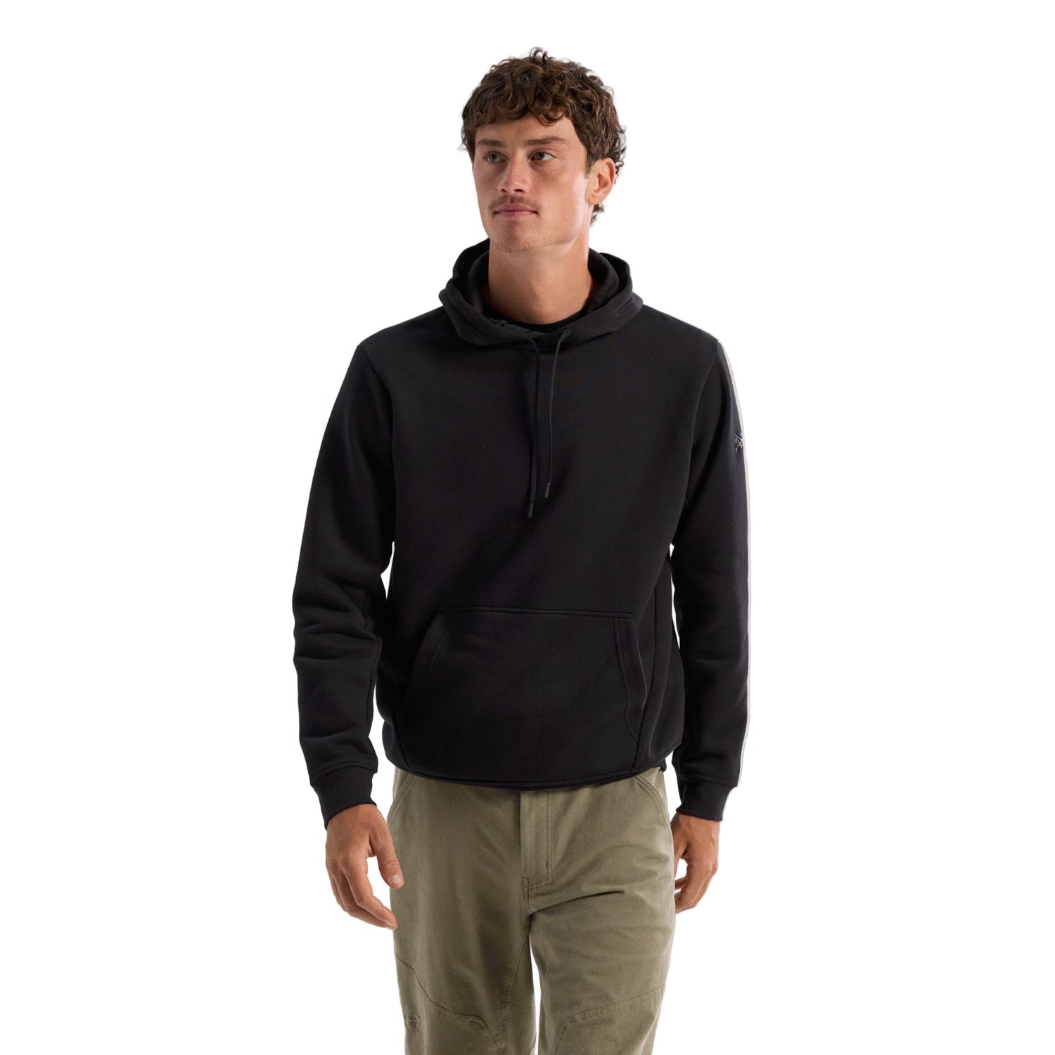 Arc'teryx 01. MENS APPAREL - MENS HOODIES|SWEATERS - MENS PO HOODY Men's Emblem Fleece Hoody BLACK