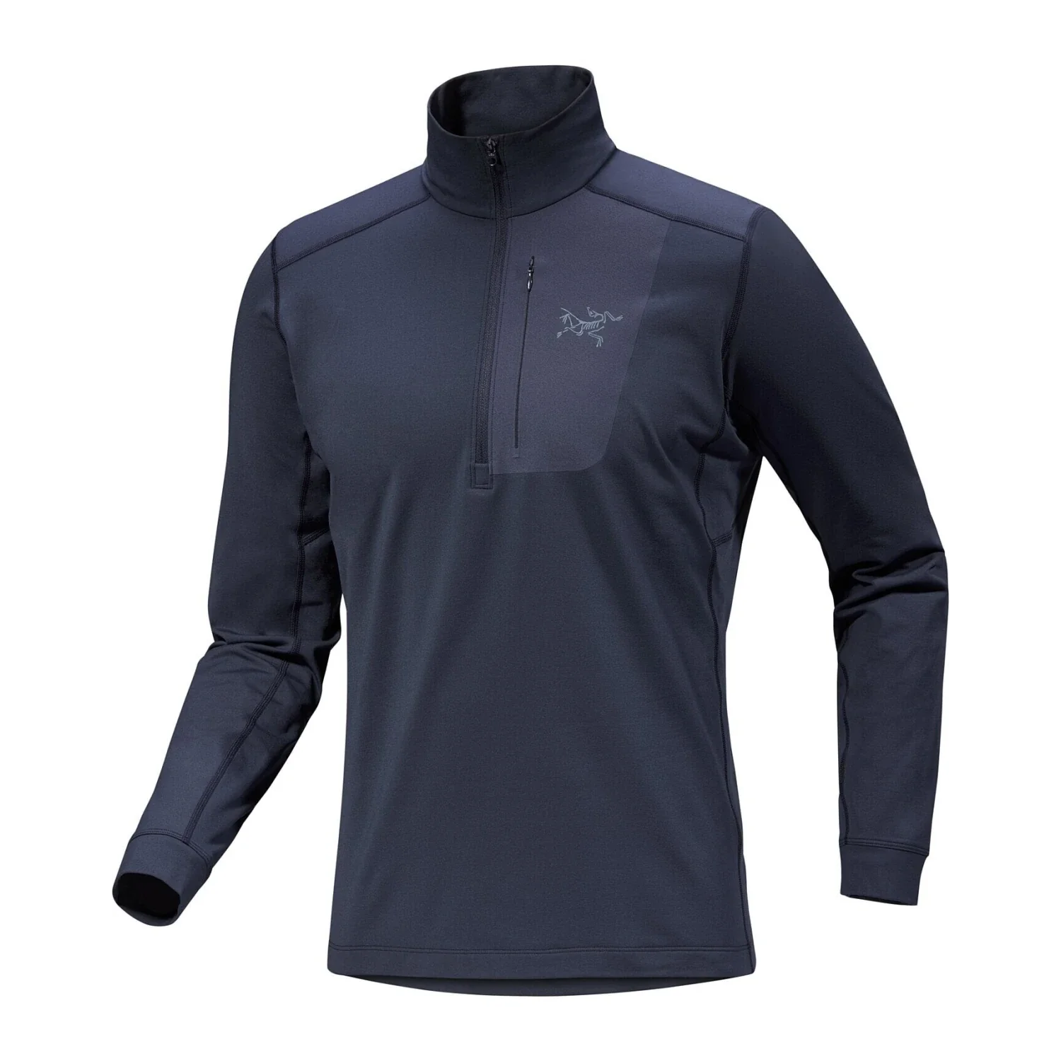 Arc'teryx 01. MENS APPAREL - MENS SKI - MENS THERMAL TOPS Men's Rho LT Zip Neck 001280 BLACK SAPPHIRE