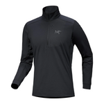 Arc'teryx 01. MENS APPAREL - MENS SKI - MENS THERMAL TOPS Men's Rho LT Zip Neck 002291 BLACK