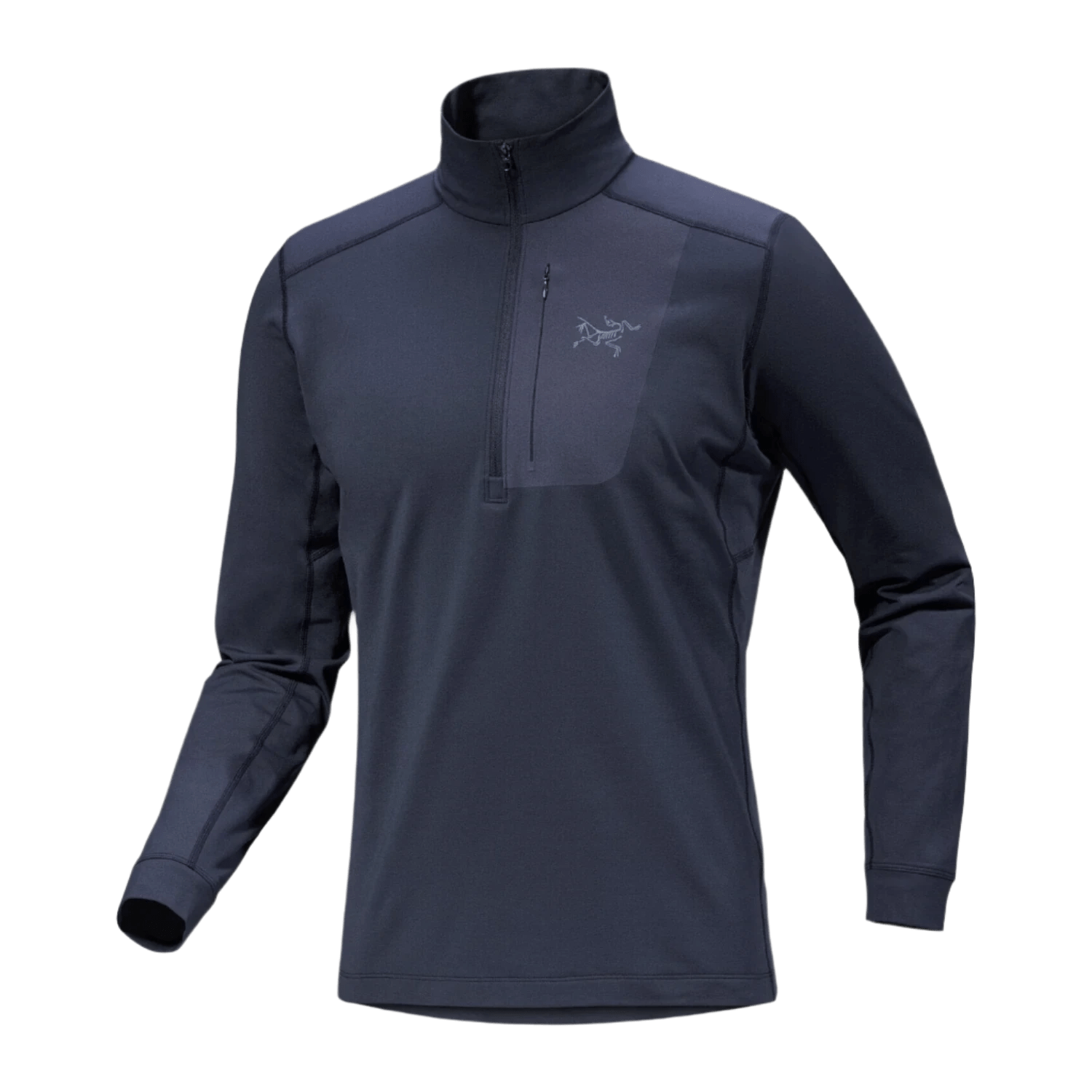 Arc'teryx 01. MENS APPAREL - MENS SKI - MENS THERMAL TOPS Men's Rho LT Zip Neck 001280 BLACK SAPPHIRE