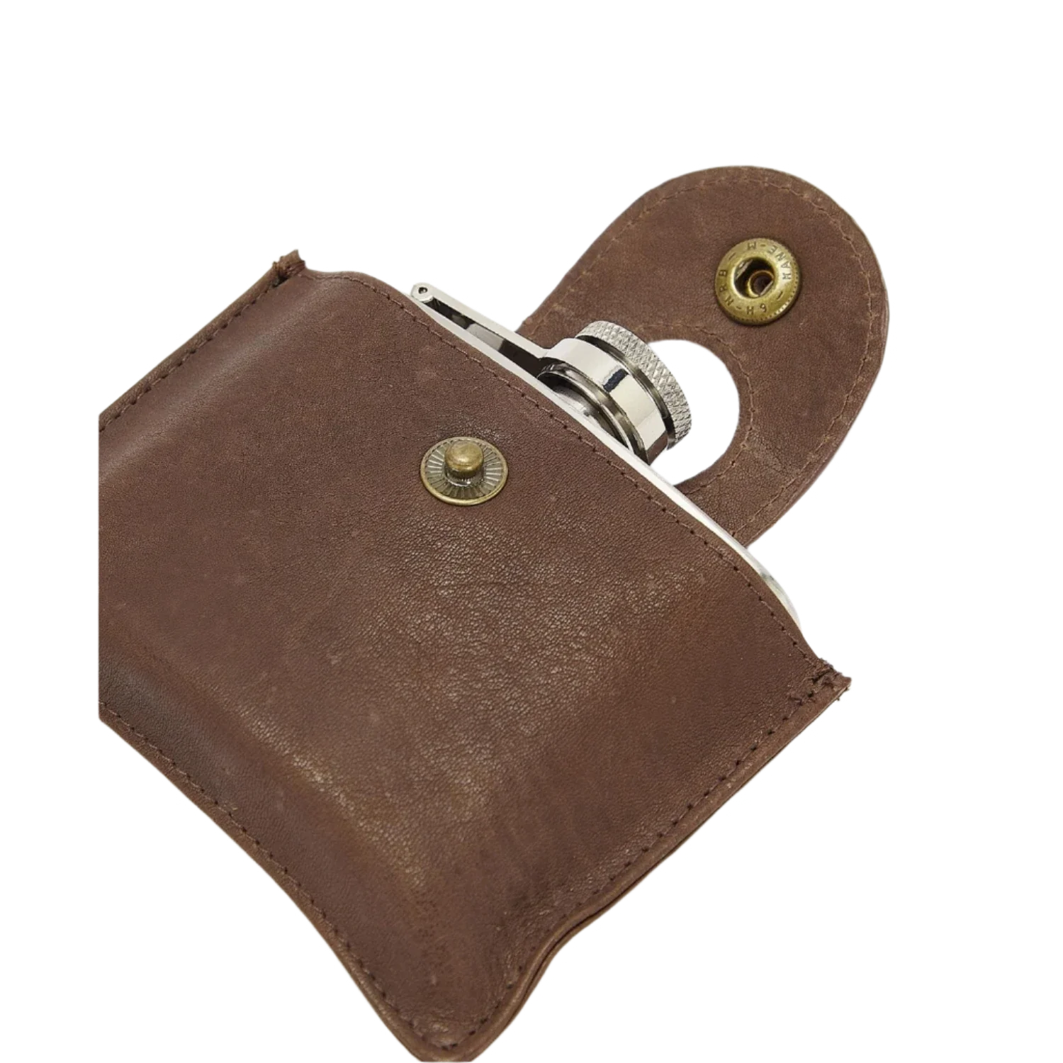 Barbour GIFTS|ACCESSORIES - MENS ACCESSORIES - MENS WALLETS 4oz Hinged Hip Flask BROWN