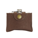 Barbour GIFTS|ACCESSORIES - MENS ACCESSORIES - MENS WALLETS 4oz Hinged Hip Flask BROWN