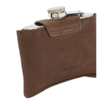 Barbour GIFTS|ACCESSORIES - MENS ACCESSORIES - MENS WALLETS 4oz Hinged Hip Flask BROWN