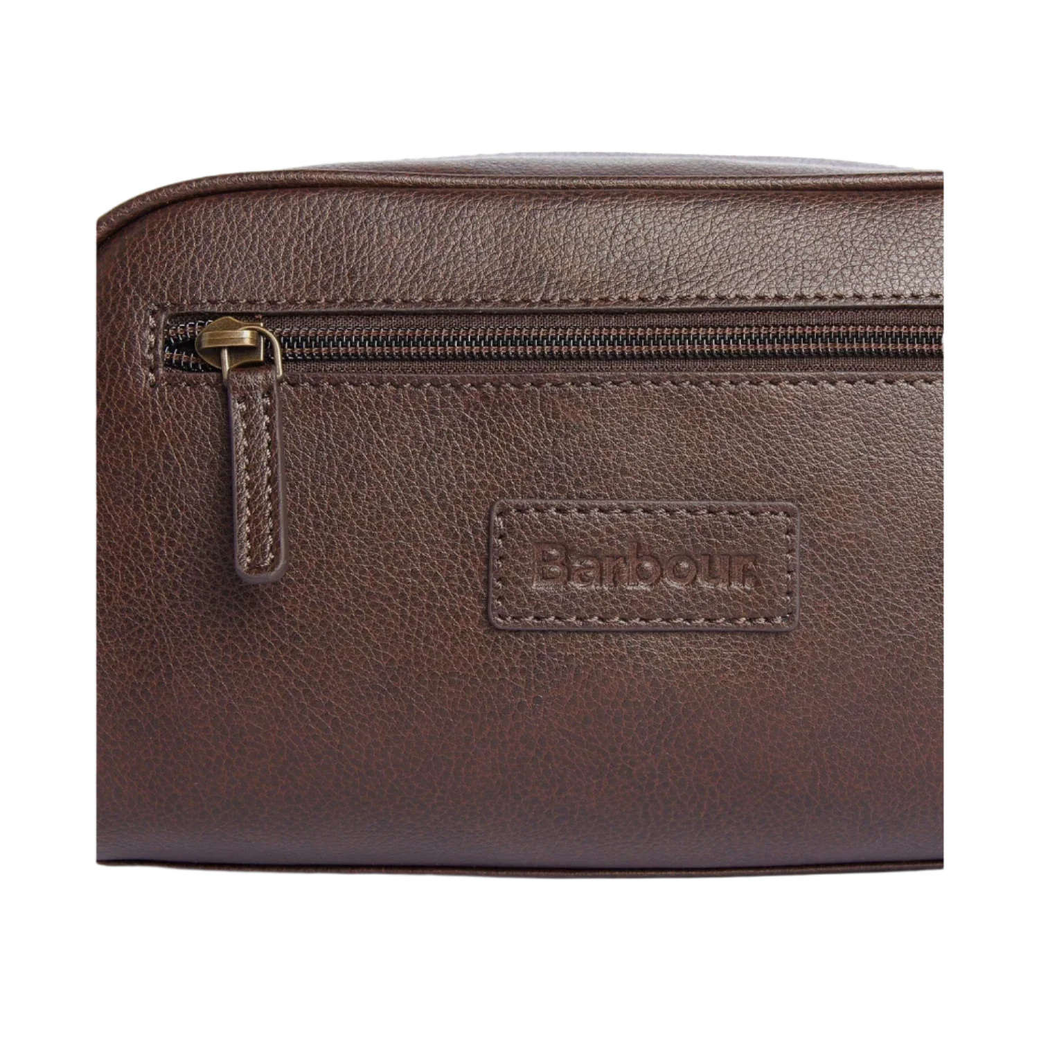 Barbour 09. PACKS|LUGGAGE - LUGGAGE - LUGGAGE ACCESSORIES Barbour Leather Washbag DARK BROWN OS