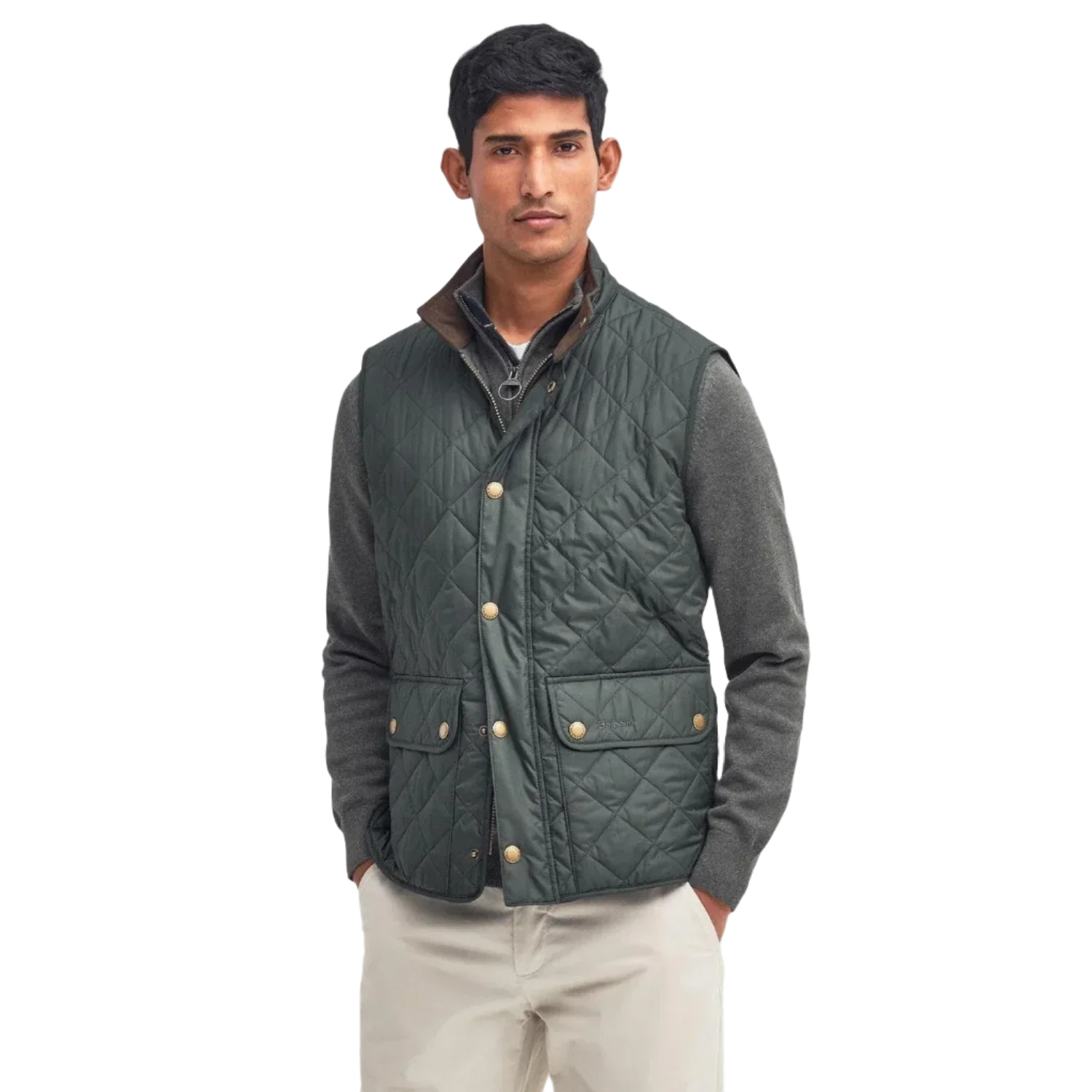 Barbour 01. MENS APPAREL - MENS VEST - MENS VEST INSULATED Barbour Lowerdale Quilted Gilet SAGE