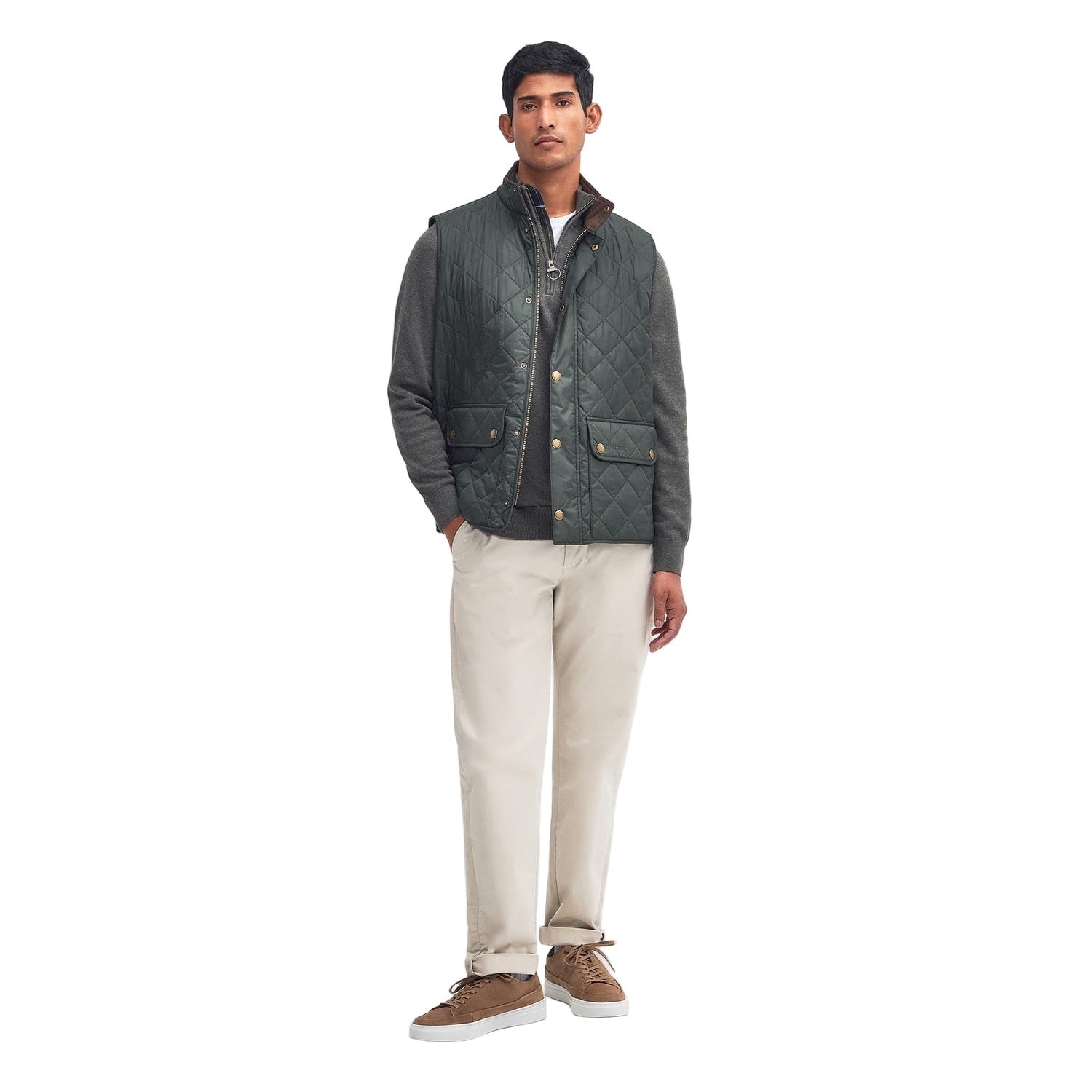 Barbour 01. MENS APPAREL - MENS VEST - MENS VEST INSULATED Barbour Lowerdale Quilted Gilet SAGE