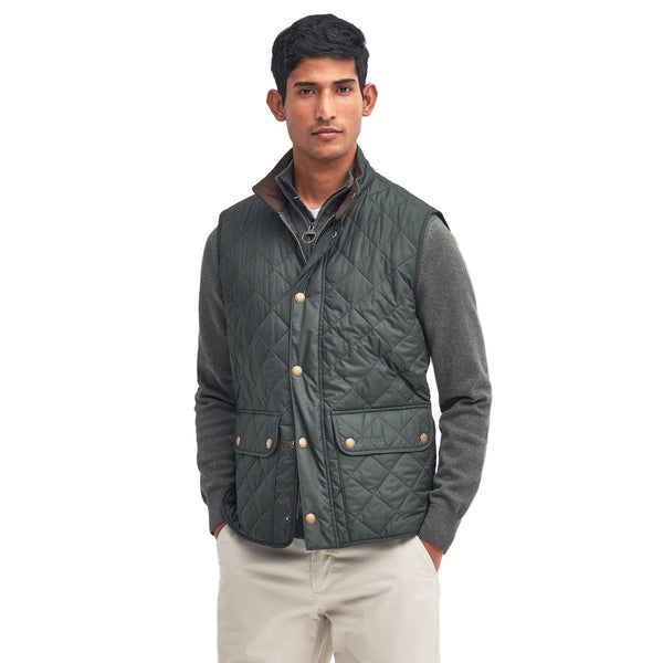 (取寄) バブアー メンズ ニュー ローワーデール ジレ - メンズ Barbour men New Lowerdale Gilet - Men's Sage barbour-lowerdale-quilted-