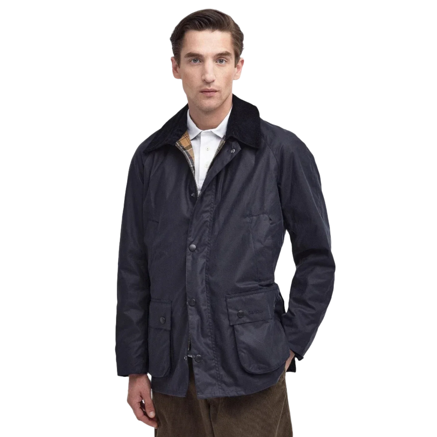 Barbour 01. MENS APPAREL - MENS JACKETS - MENS JACKETS CASUAL Men's Ashby Wax Jacket NAVY