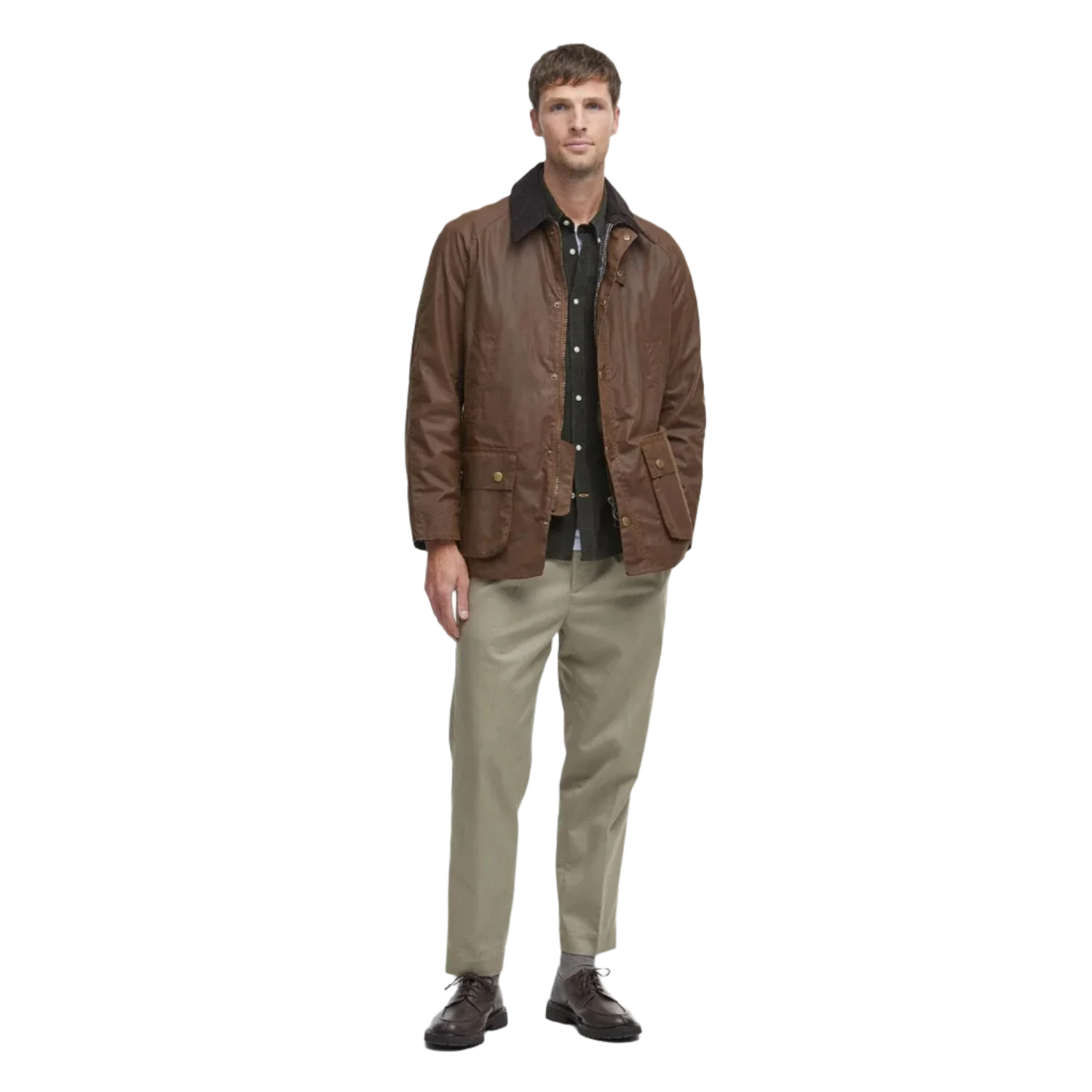 Barbour 01. MENS APPAREL - MENS JACKETS - MENS JACKETS CASUAL Men's Ashby Wax Jacket BARK