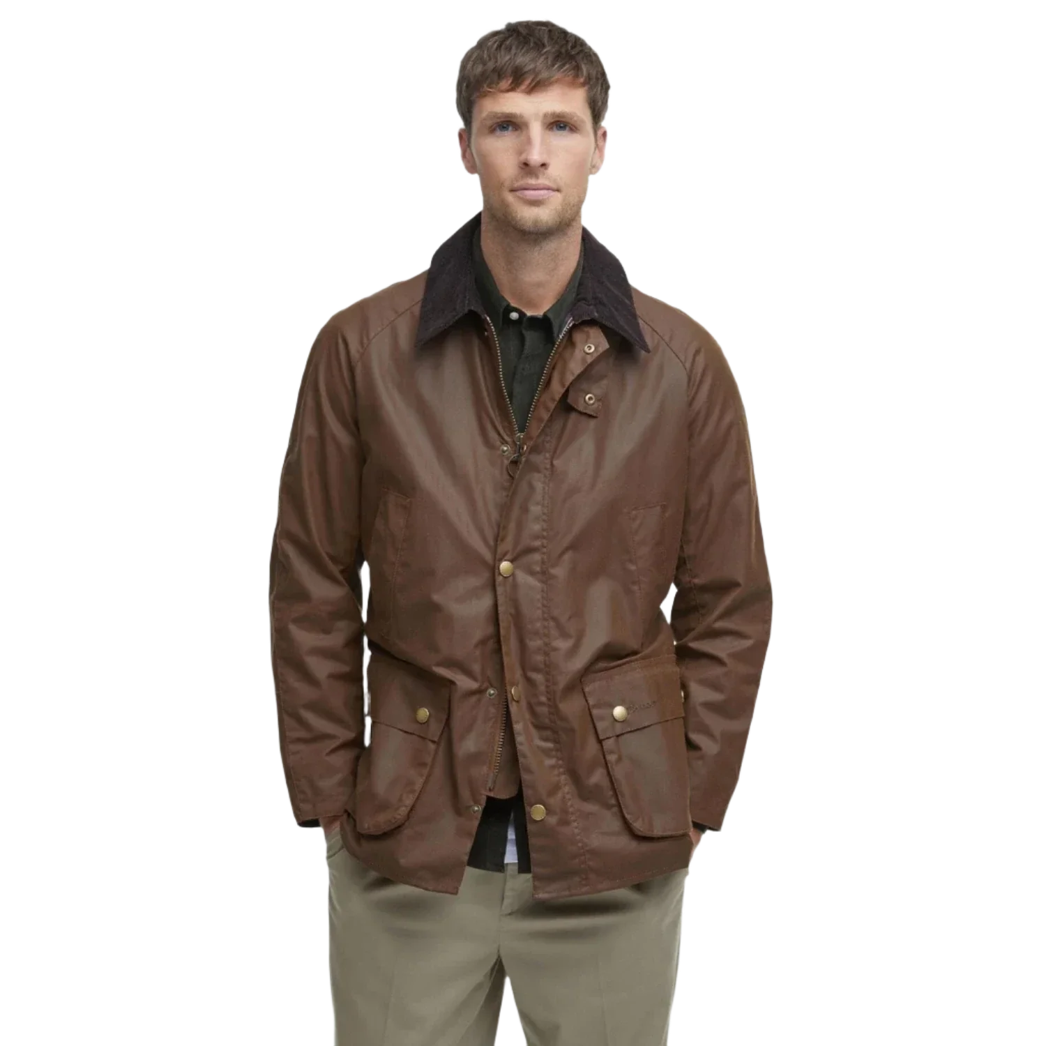 Barbour 01. MENS APPAREL - MENS JACKETS - MENS JACKETS CASUAL Men's Ashby Wax Jacket BARK