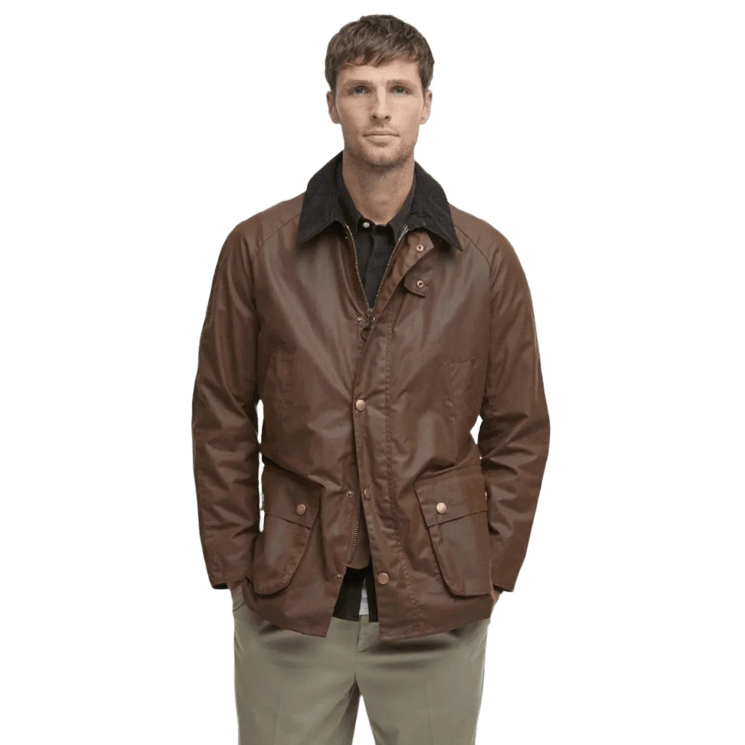 Barbour 01. MENS APPAREL - MENS JACKETS - MENS JACKETS CASUAL Men's Ashby Wax Jacket BARK