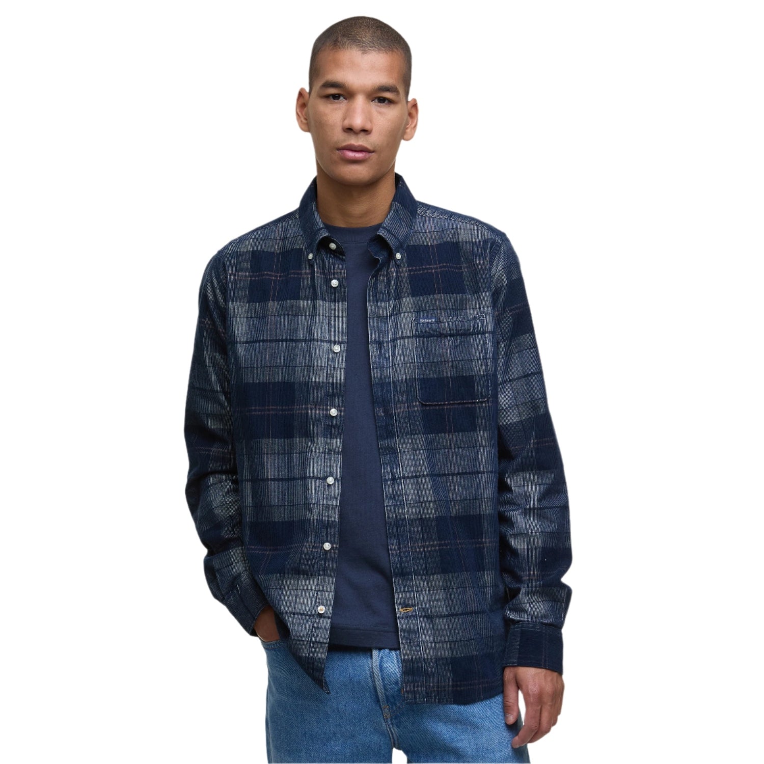 Barbour 01. MENS APPAREL - MENS LS SHIRTS - MENS LS BUTTON UP Men's Blair Tailored Tartan Corduroy Shirt RIVERSTONE TARTAN