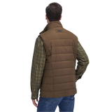 Barbour 01. MENS APPAREL - MENS VEST - MENS VEST INSULATED Men's Barbour Bradford Tattersall Puffer Gilet DARK SAND