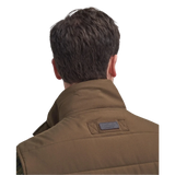 Barbour 01. MENS APPAREL - MENS VEST - MENS VEST INSULATED Men's Barbour Bradford Tattersall Puffer Gilet DARK SAND