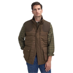 Barbour 01. MENS APPAREL - MENS VEST - MENS VEST INSULATED Men's Barbour Bradford Tattersall Puffer Gilet DARK SAND