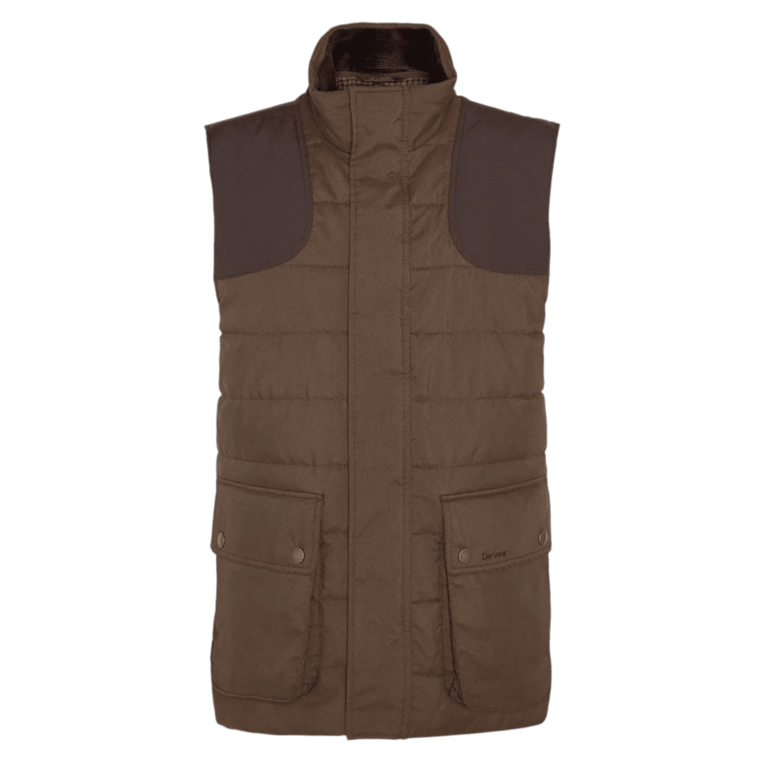 Barbour 01. MENS APPAREL - MENS VEST - MENS VEST INSULATED Men's Barbour Bradford Tattersall Puffer Gilet DARK SAND