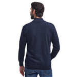 Barbour 01. MENS APPAREL - MENS HOODIES|SWEATERS - MENS PO Q ZIP Men's Cotton Half Zip Knitted Jumper NAVY