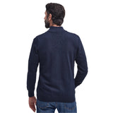 Barbour 01. MENS APPAREL - MENS HOODIES|SWEATERS - MENS PO Q ZIP Men's Cotton Half Zip Knitted Jumper NAVY