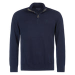 Barbour 01. MENS APPAREL - MENS HOODIES|SWEATERS - MENS PO Q ZIP Men's Cotton Half Zip Knitted Jumper NAVY