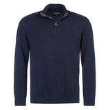 Barbour 01. MENS APPAREL - MENS HOODIES|SWEATERS - MENS PO Q ZIP Men's Cotton Half Zip Knitted Jumper NAVY
