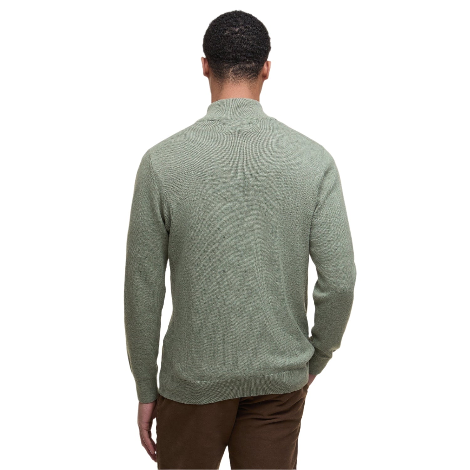 Barbour 01. MENS APPAREL - MENS HOODIES|SWEATERS - MENS PO Q ZIP Men's Cotton Half Zip Knitted Jumper THYME