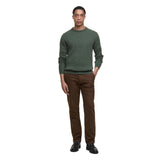 Barbour 01. MENS APPAREL - MENS HOODIES|SWEATERS - MENS PO SWEATERS Men's Essential Patch Crew-Neck Jumper OLIVE