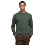 Barbour 01. MENS APPAREL - MENS HOODIES|SWEATERS - MENS PO SWEATERS Men's Essential Patch Crew-Neck Jumper OLIVE